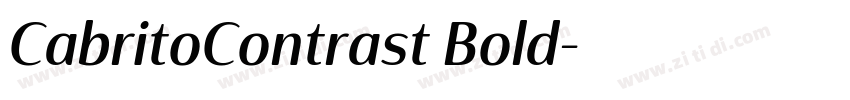 CabritoContrast Bold字体转换